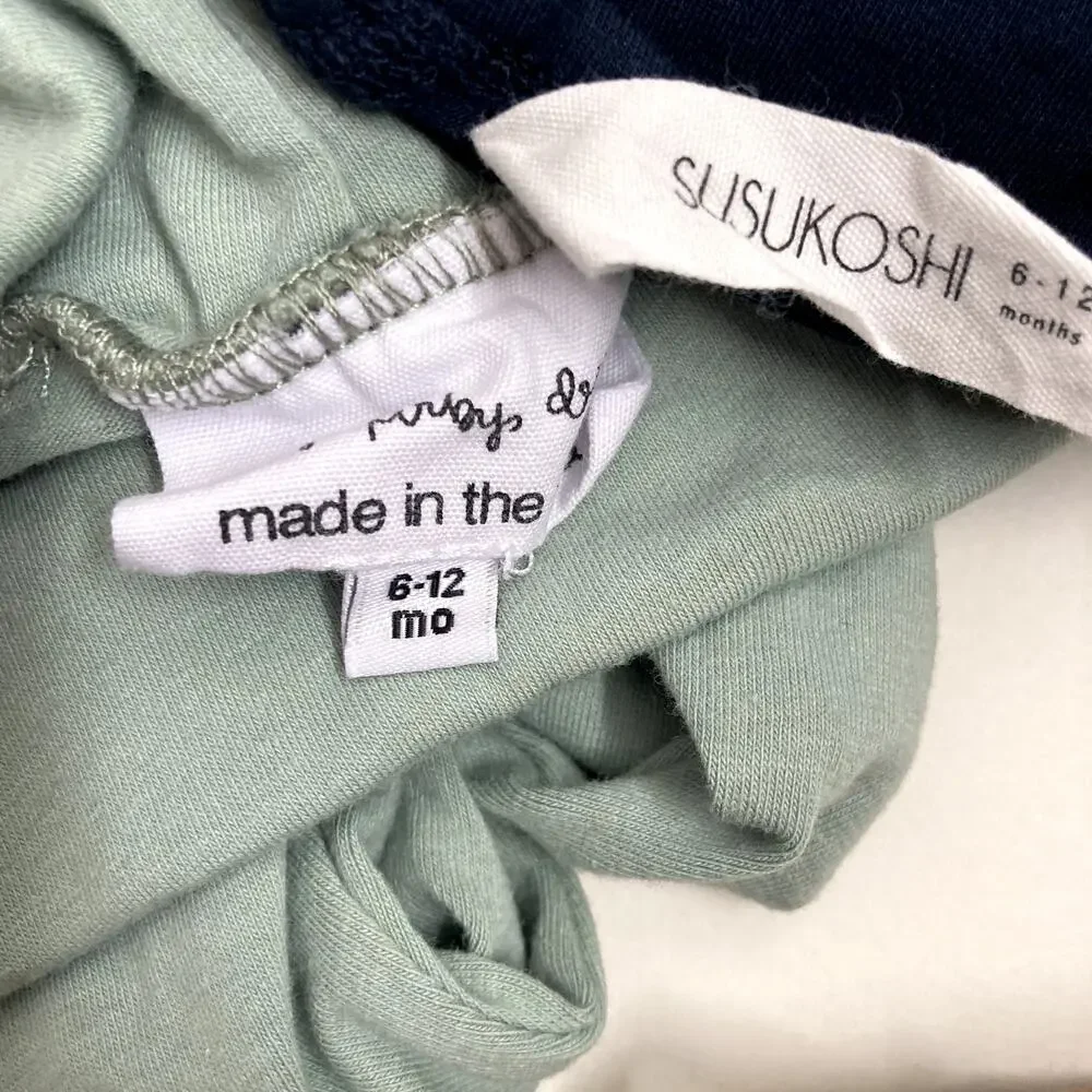 Susukoshi & Handmade Baby Bundle - Bodysuits, Pants - 6-12M